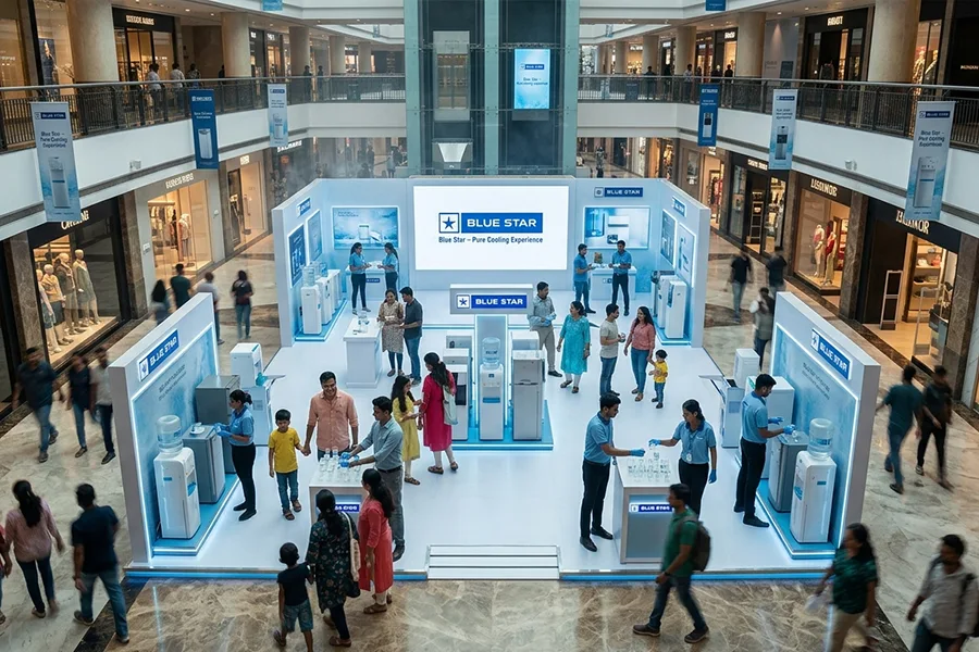 Pop-up promotional stall for brand activation in Bangalore