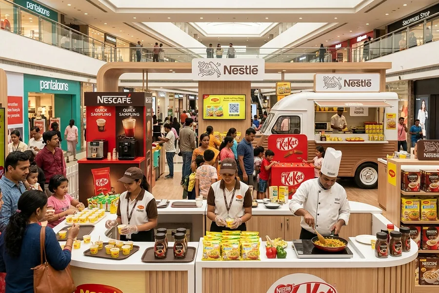 Brand activation campaign with customer engagement and live interaction