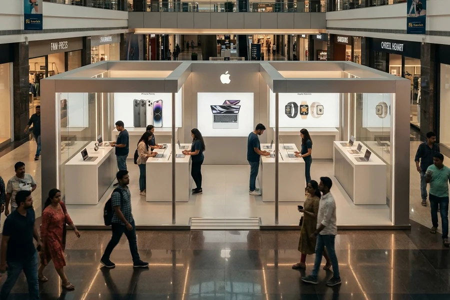 Pop-Up Store Setup Inside the Mall
